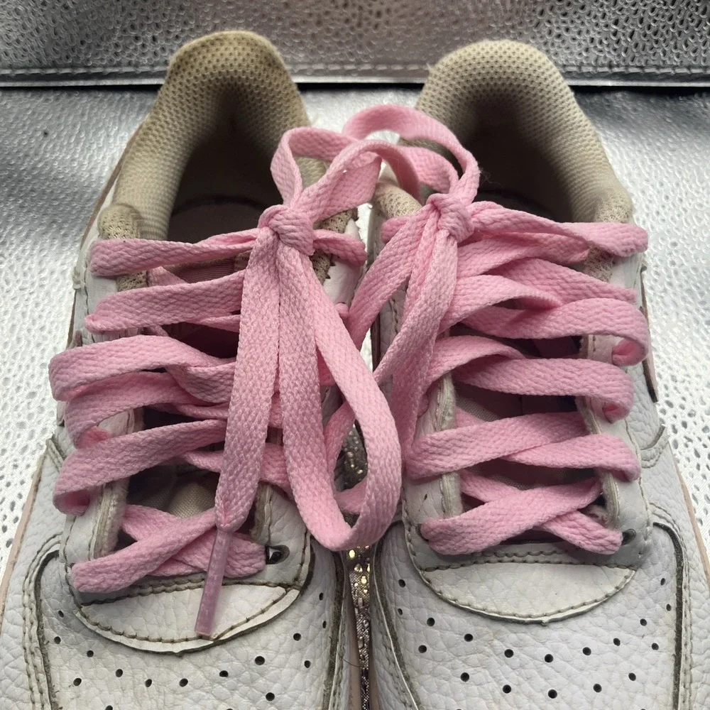 Girls' Nike Air Force 1 Low white Pink Foam Size 13 c